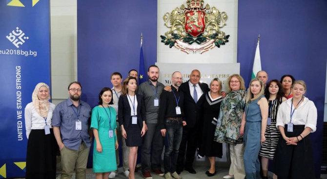Министър-председателят Бойко Борисов се е срещнал с група руски журналисти