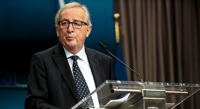 Председателят на Европейската комисия Жан-Клод Юнкер даде днес пресконференция, точно