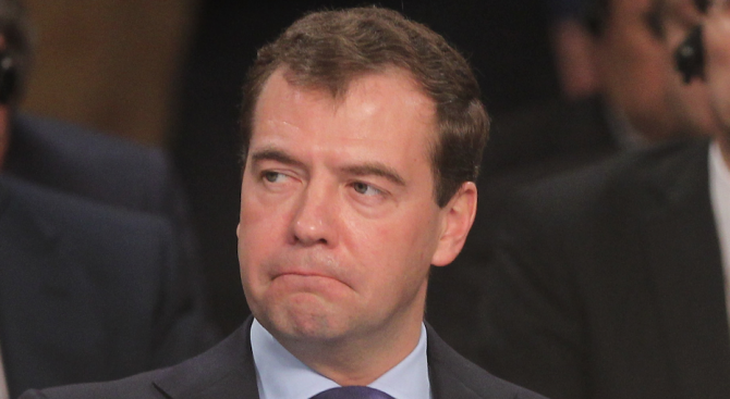 Руският министър-председател Дмитрий Медведев не се е появявал публично от