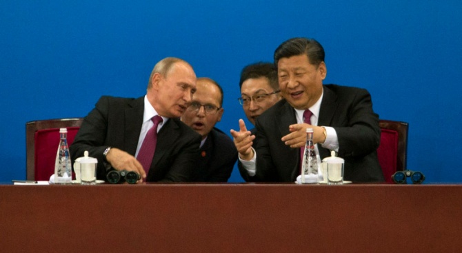 Президентите на Русия и на Китай Владимир Путин и Си