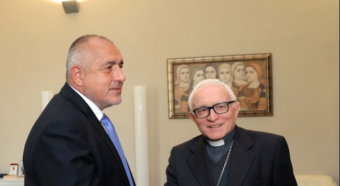 Министър-председателят Бойко Борисов се срещна с апостолическия нунций в България