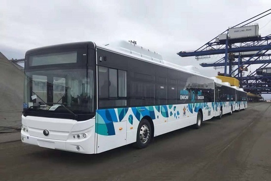 Първите 20 електрически автобуса на градския транспорт пристигнаха в София.