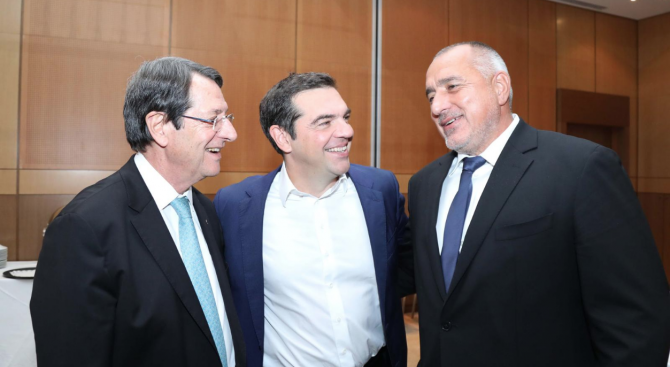 С премиера на Гърция Алексис Ципрас и с президента на