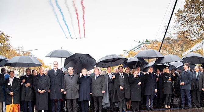 Френският президент Еманюел Макрон откри днес следобед международния Форум за