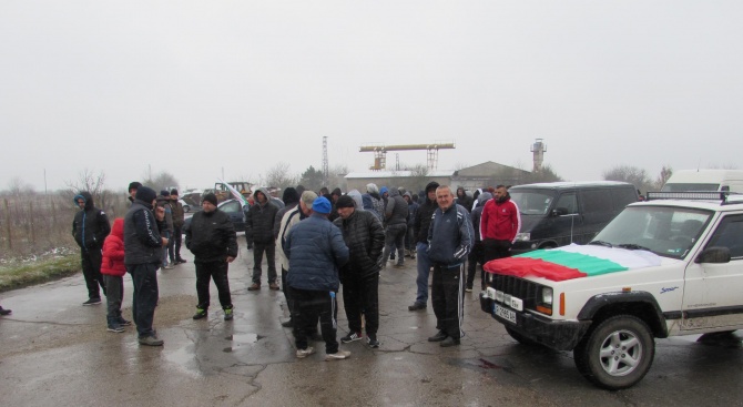 Протестна блокада на пътя Русе – Кубрат. Тя бе организирана