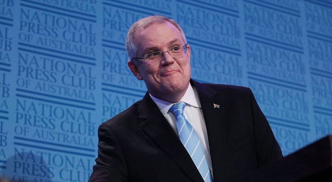Министър-председателят на Австралия Скот Морисън стана обект на присмех в