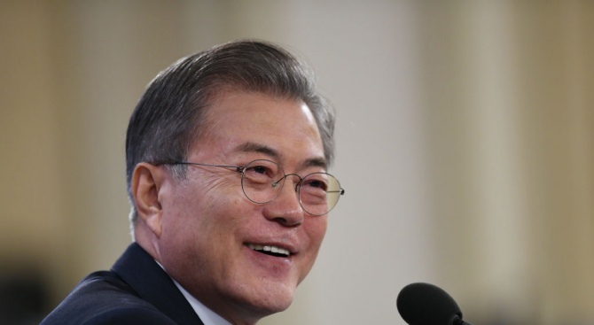 Президентът на Южна Корея Мун Дже-ин каза на пресконференция в