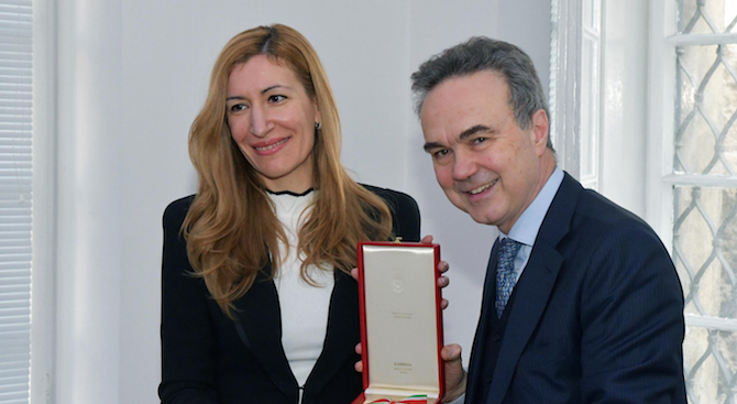 Стефано Балди, посланик на Италия в България, връчи отличието „Висш