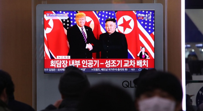 Лидерът на Северна Корея Ким Чен-ун и президентът на САЩ