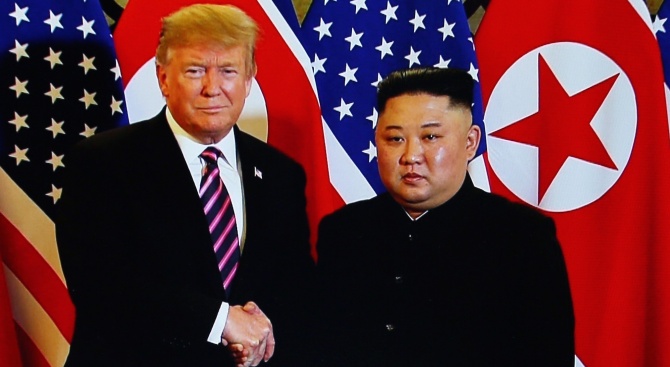 На срещата между върховния лидер Ким Чен-ун и американския президент