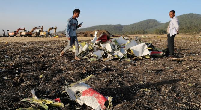 Черните кутии на разбилия се в Етиопия самолет Боинг-737 МАКС