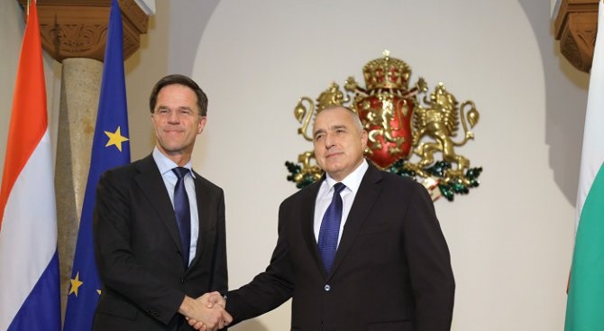 Премиерът Бойко Борисов изпрати телеграма до министър-председателя на Нидерландия Марк