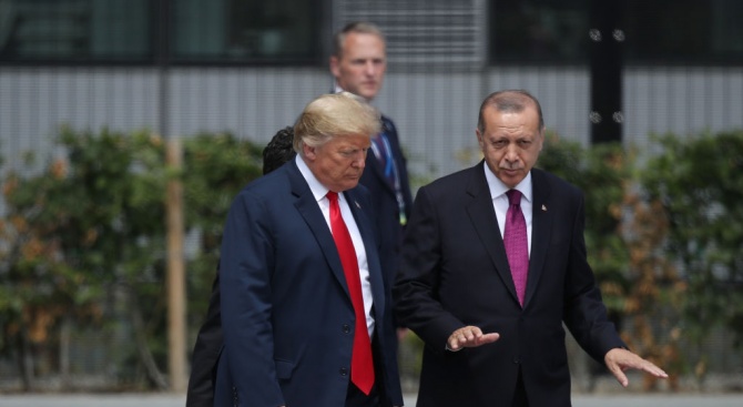 Президентите на САЩ и Турция Доналд Тръмп и Реджеп Ердоган