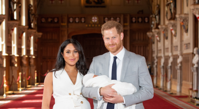Меган Маркъл и принц Хари обявиха името на новородения си