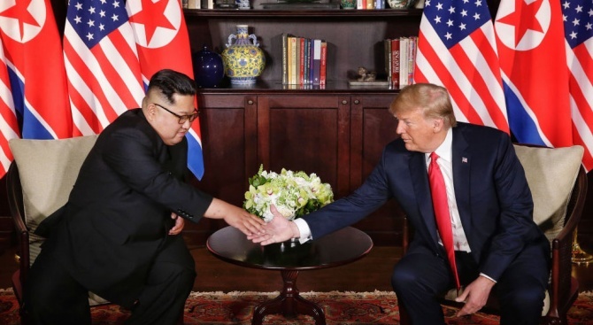 Президентът на САЩ Доналд Тръмп изпрати на севернокорейския лидер Ким