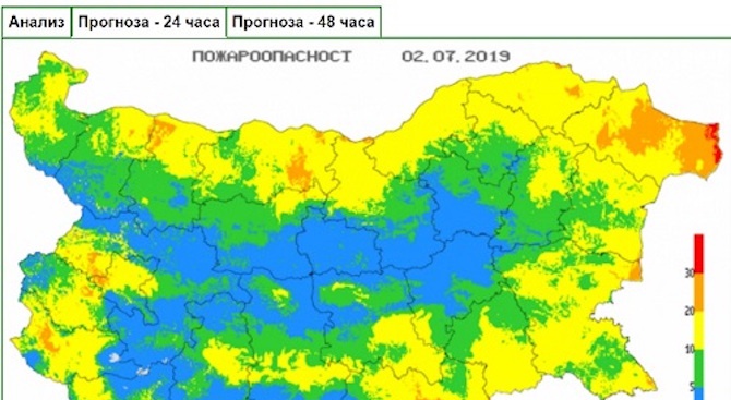 Екстремален индекс за пожароопасност има на места в област Добрич