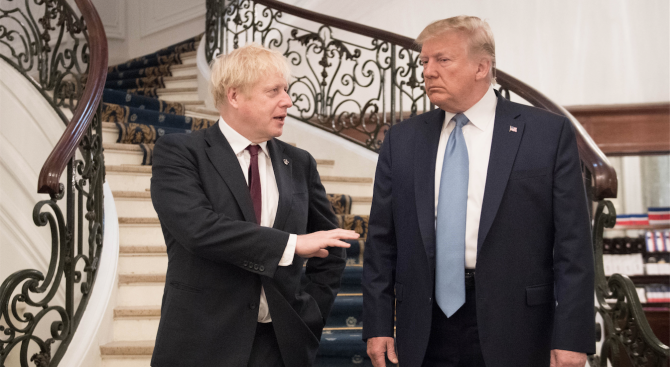 Британският премиер Борис Джонсън заяви днес на среща с президента