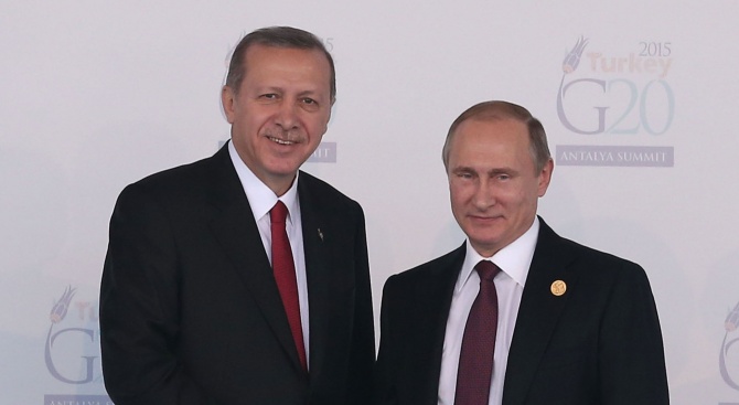 Руският президент Владимир Путин е нахранил турския си колега Реджеп