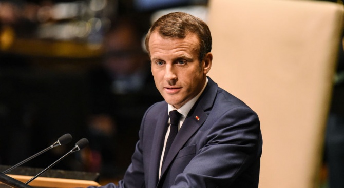 Френският президент Еманюел Макрон призова от трибуната на Общото събрание