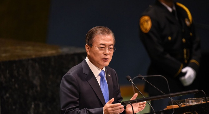 Южнокорейският президент Мун Дже-ин призова днес световните лидери да се
