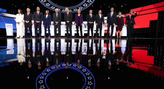 Дванадесетте участници в четвъртите телевизионни дебати на претендентите за демократическата