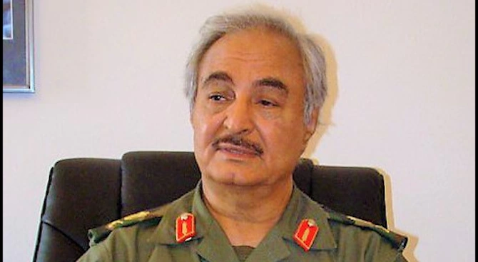 Командирът на Либийската национална армия генерал Халифа Хафтар е пристигнал